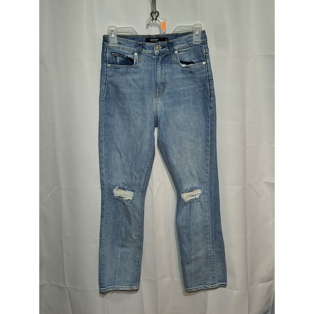 Hudson Distressed Light Wash Holly Straight Jeans Size 25